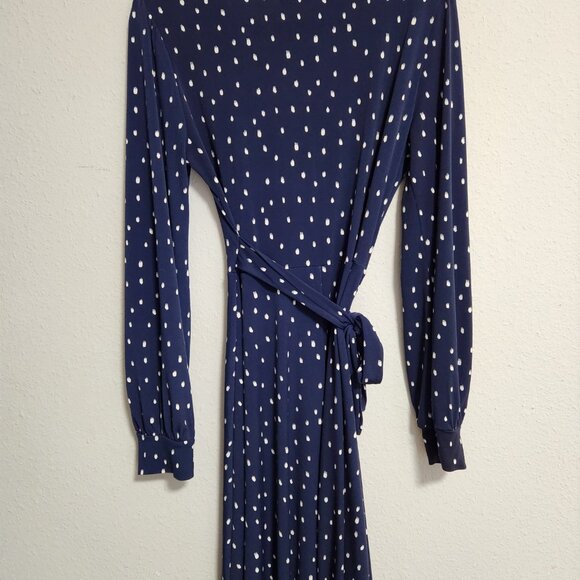 Petite Assembly Long Sleeve Wrap Midi Dress Size MP - Picture 5 of 5
